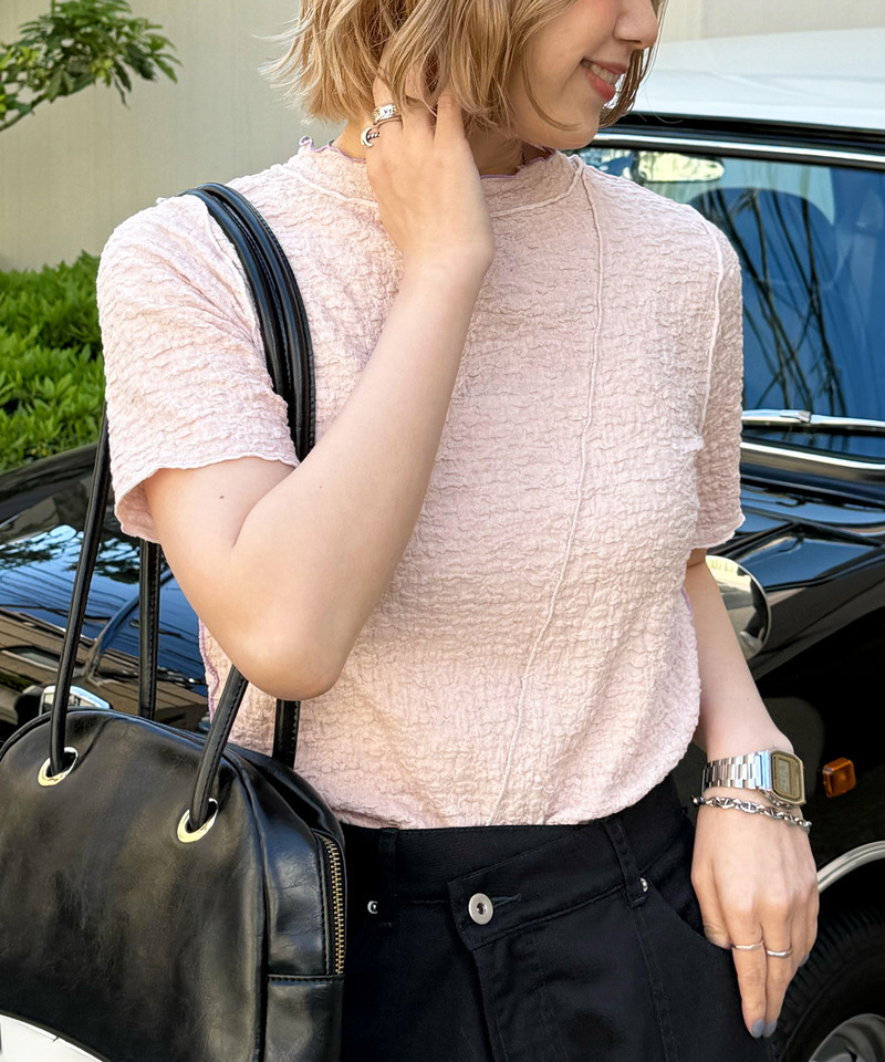 前後2WAY配色メロートップス 詳細画像 ピンク 2