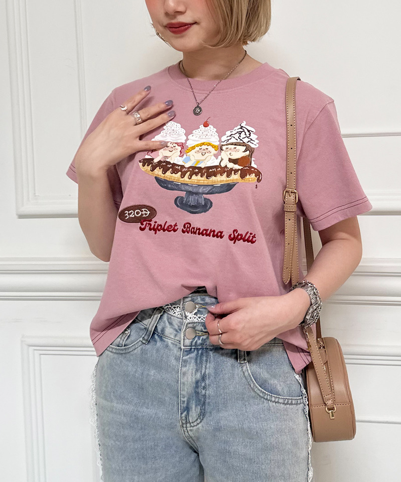 Triplet Banana Sprit TEE 詳細画像 ピンク 13