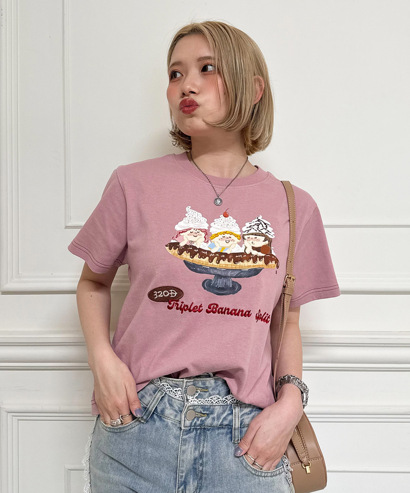 Triplet Banana Sprit TEE 詳細画像 ピンク 5