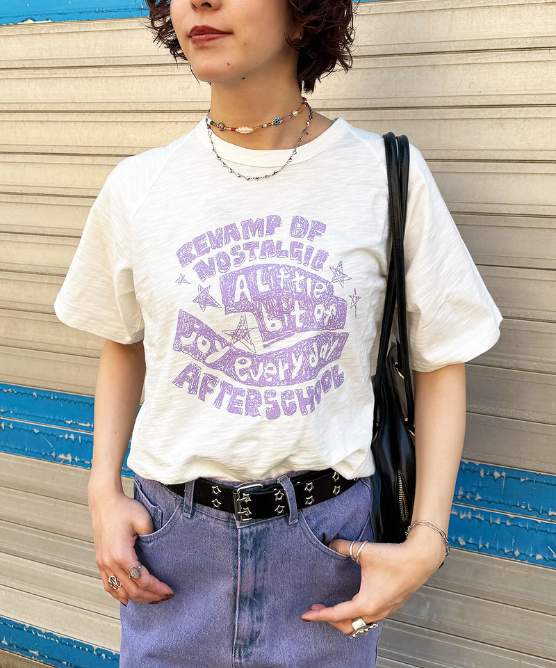 スラブ天竺 DOODLE LOGO TEE 詳細画像 オフホワイト 1