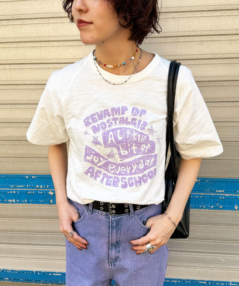 スラブ天竺 DOODLE LOGO TEE 詳細画像 オフホワイト 5