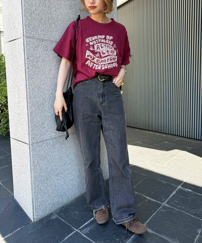 スラブ天竺 DOODLE LOGO TEE 詳細画像 レッド 2