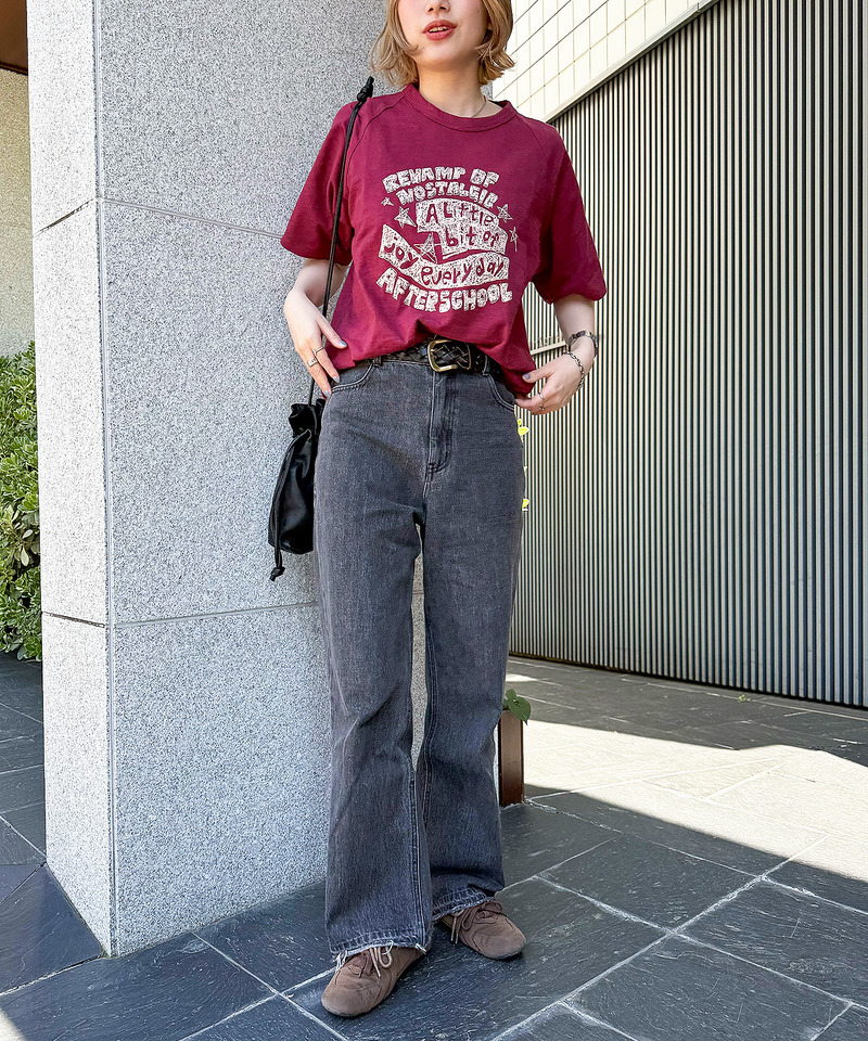 スラブ天竺 DOODLE LOGO TEE 詳細画像 レッド 4