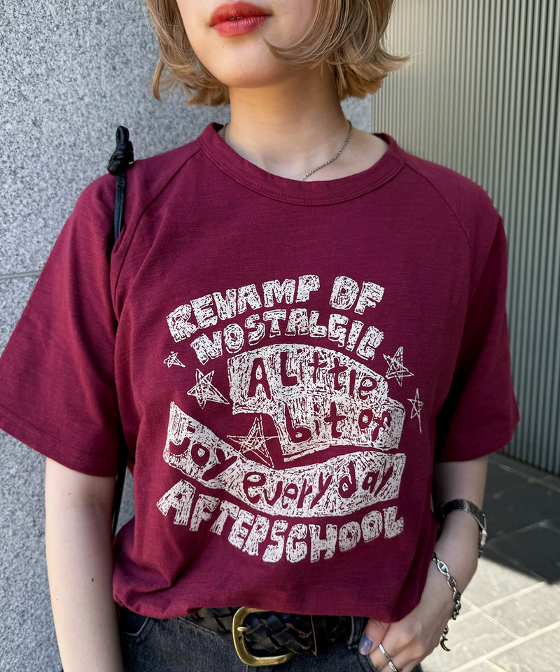 スラブ天竺 DOODLE LOGO TEE 詳細画像 レッド 5