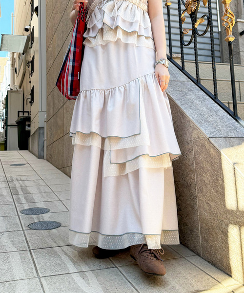 ドットチュール ティアードスカート