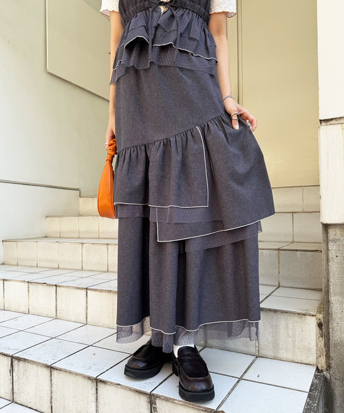 ドットチュール ティアードスカート