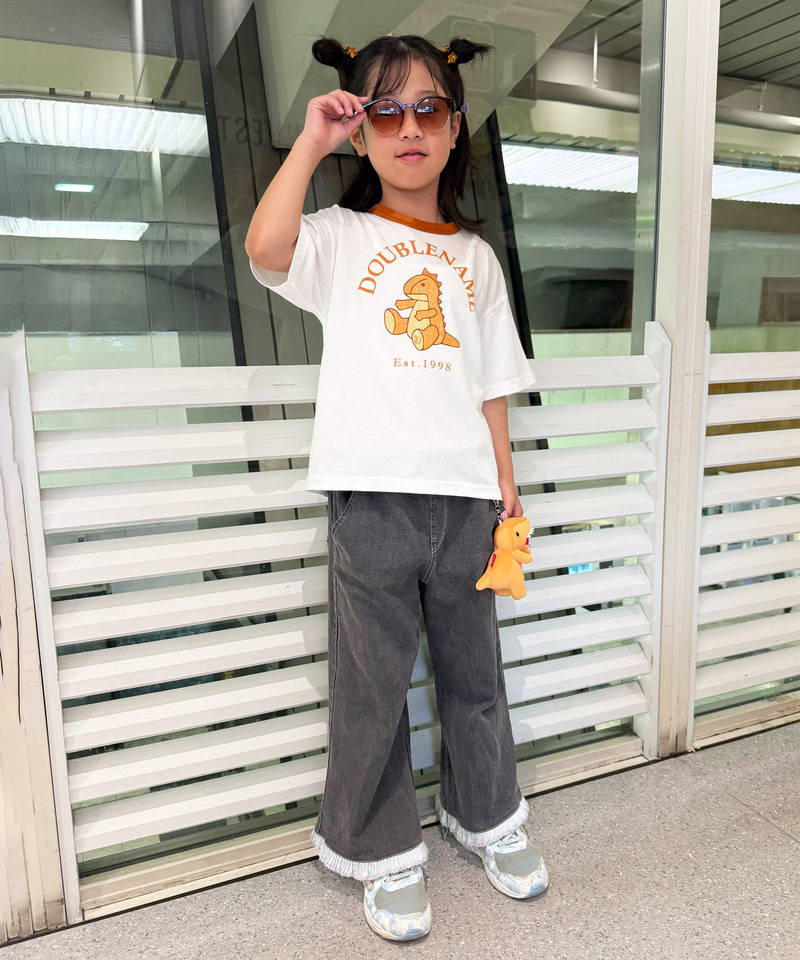 恐竜ぬいぐるみリンガーTEE（KIDS） 詳細画像 オレンジ 2