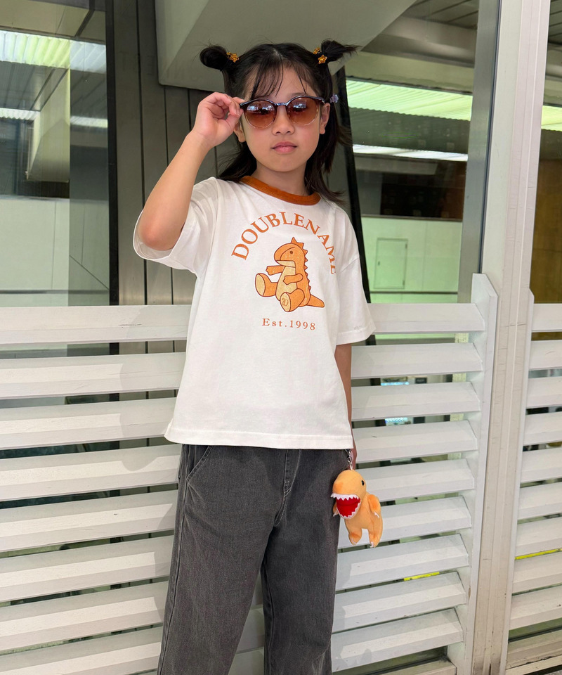 恐竜ぬいぐるみリンガーTEE（KIDS） 詳細画像 オレンジ 4