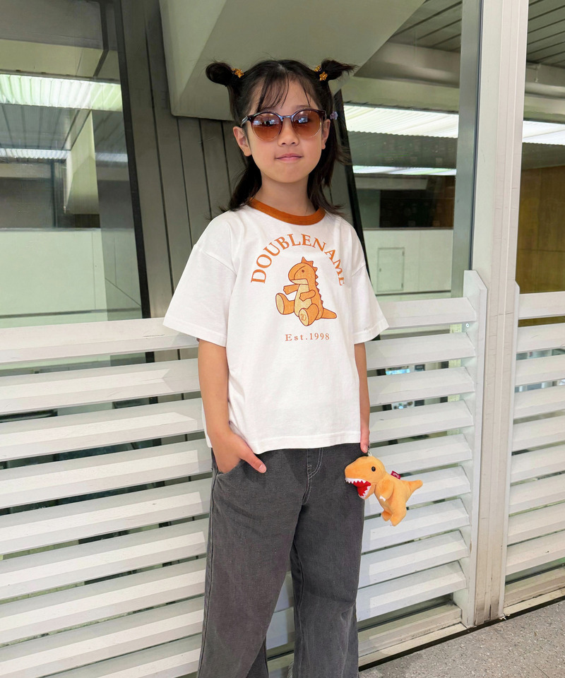 恐竜ぬいぐるみリンガーTEE（KIDS） 詳細画像 オレンジ 8