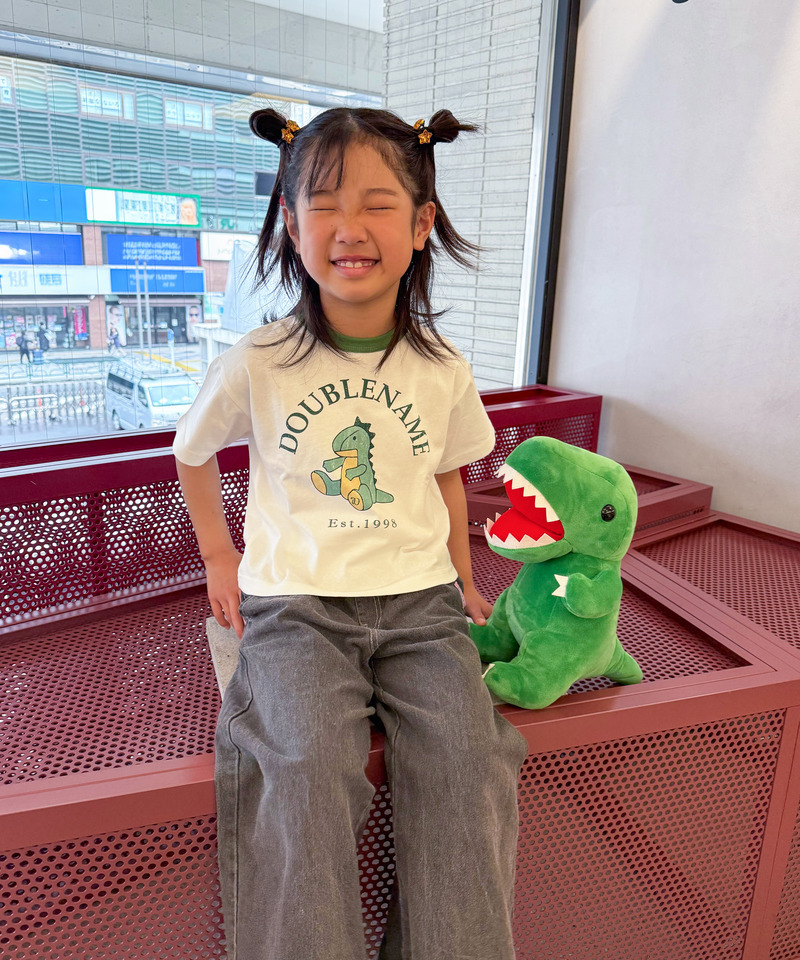 恐竜ぬいぐるみリンガーTEE（KIDS） 詳細画像 グリーン 2