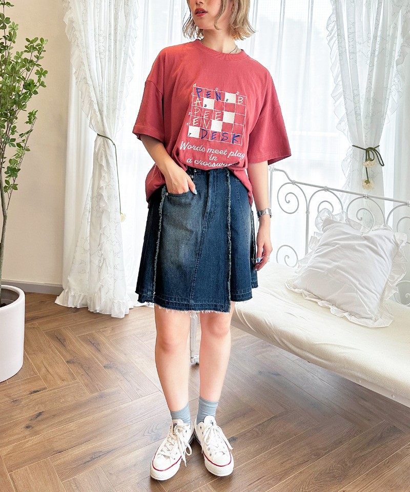 リビルドデニムミニスカート 詳細画像 デニムブルー 14