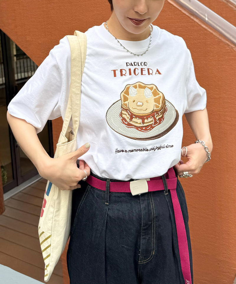 PARLOR刺しゅうTEE（パンケーキ） 詳細画像 オフホワイト 21
