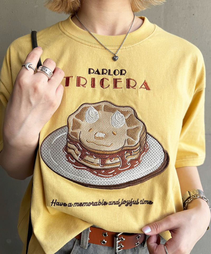 PARLOR刺しゅうTEE（パンケーキ） 詳細画像 イエロー 18
