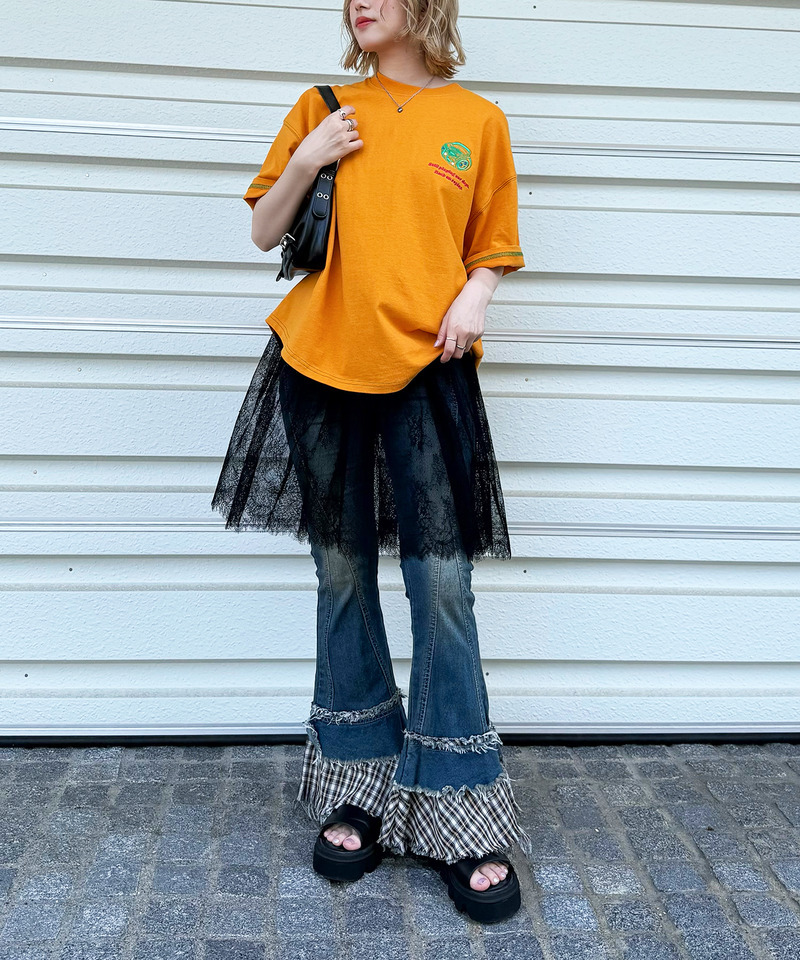 裾レースフライスキャミ 詳細画像 ブラック 8