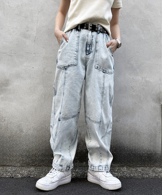 USEDオーバーダイ加工デニムパンツ