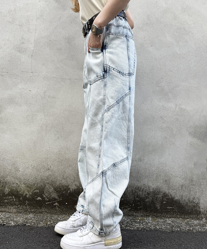 USEDオーバーダイ加工デニムパンツ 詳細画像 ブリーチ 6