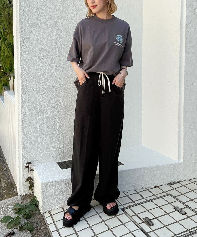 麻混スラブ リラックスイージーパンツ｜DOUBLE NAME ダブルネーム 商品