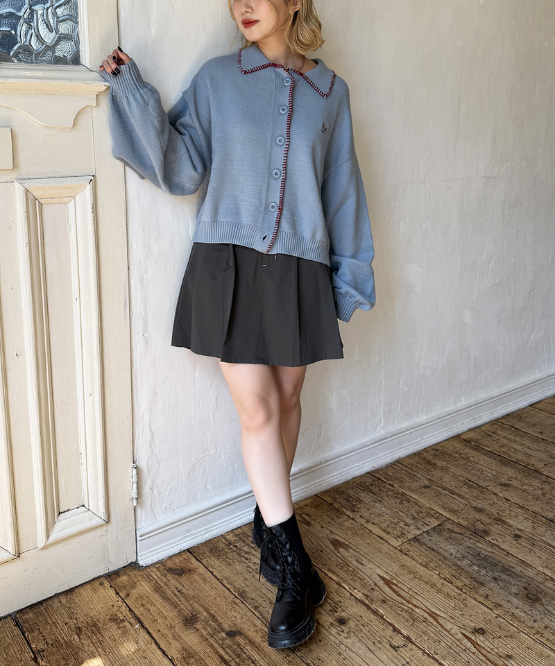 VINTAGE CRAFT EMBROIDERY 衿付きカーディガン 詳細画像 ブルー 13