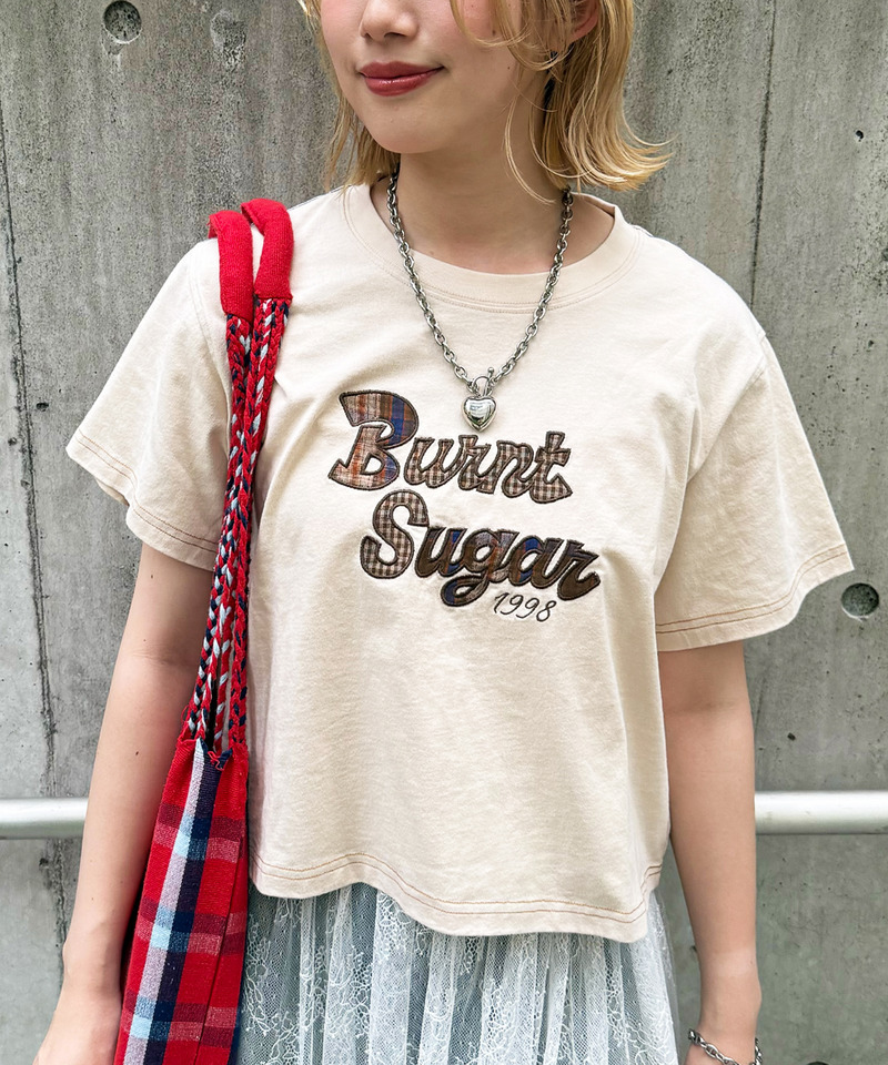 チェックアップリケコンパクトTEE 詳細画像 オフホワイト 2