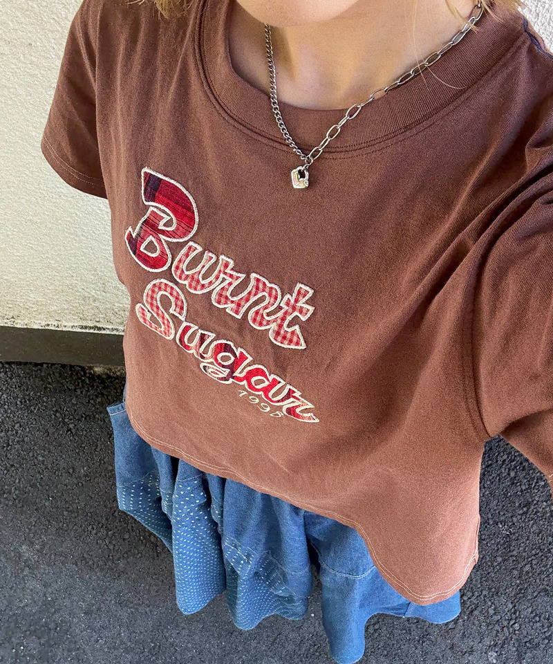 チェックアップリケコンパクトTEE 詳細画像 ブラウン 1