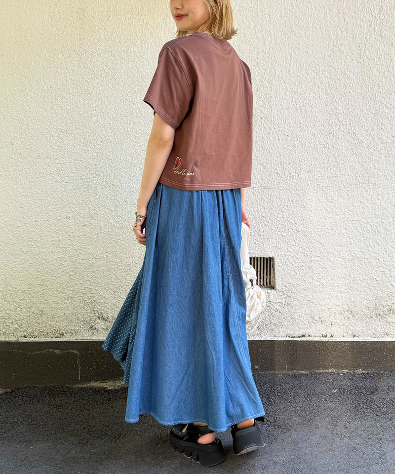 チェックアップリケコンパクトTEE 詳細画像 ブラウン 4