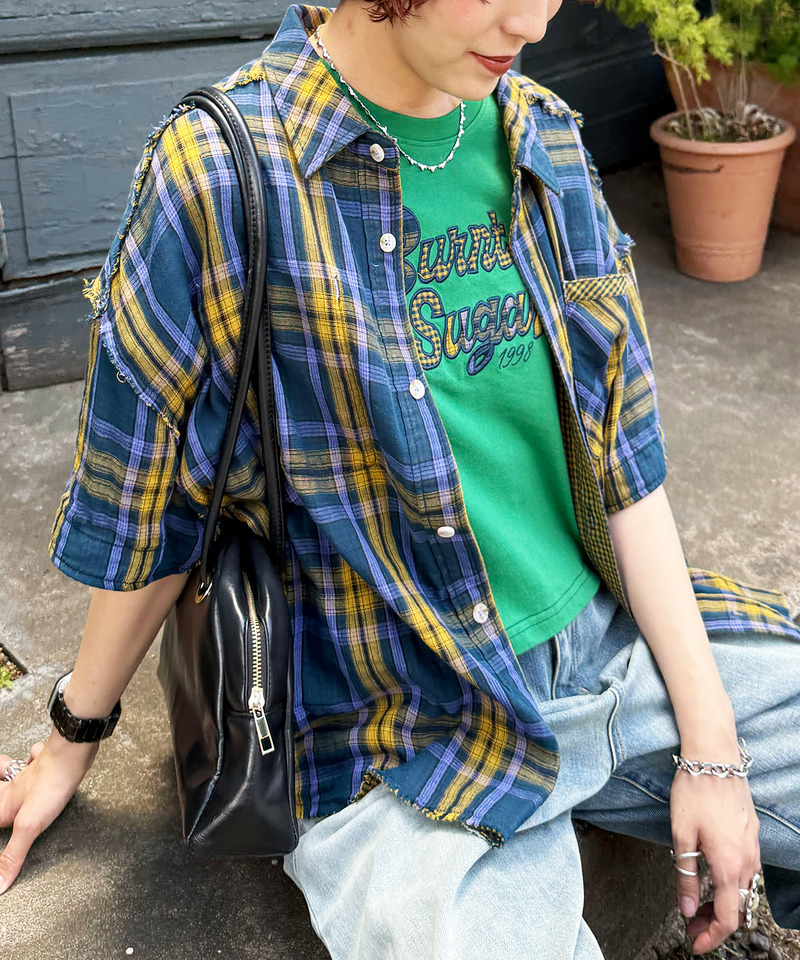 チェックアップリケコンパクトTEE 詳細画像 グリーン 2