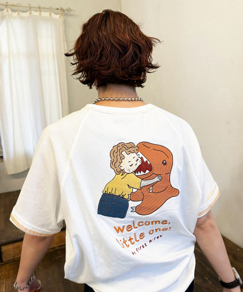 My first m:rex刺しゅうラグランTEE 詳細画像 ホワイト 5