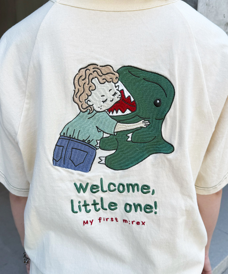 My first m:rex刺しゅうラグランTEE 詳細画像 オフホワイト 10