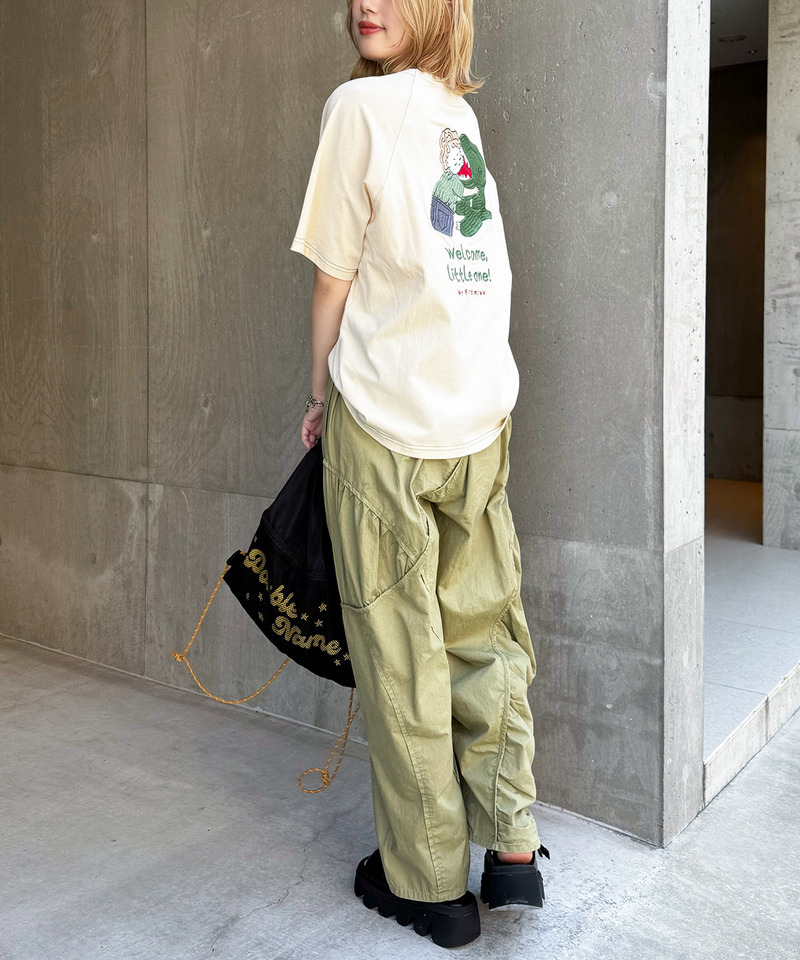 My first m:rex刺しゅうラグランTEE 詳細画像 オフホワイト 2