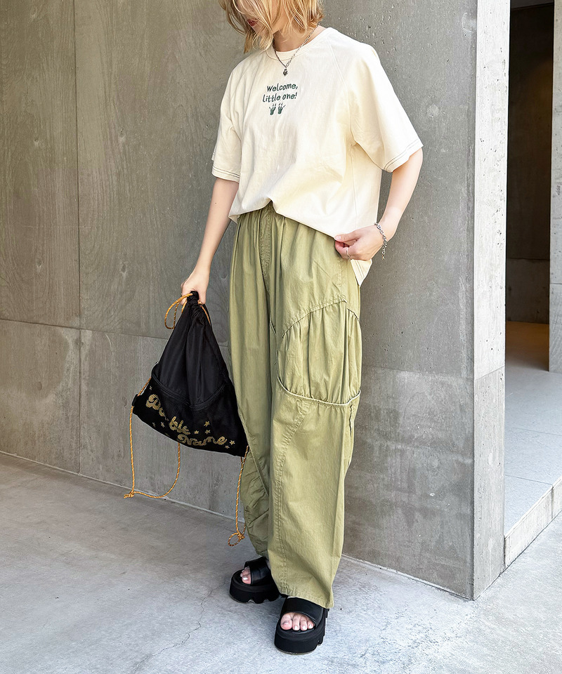 My first m:rex刺しゅうラグランTEE 詳細画像 オフホワイト 3