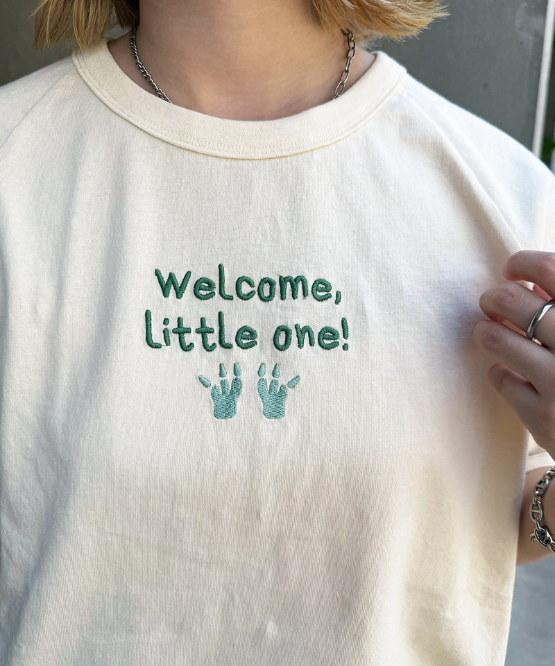 My first m:rex刺しゅうラグランTEE 詳細画像 オフホワイト 7