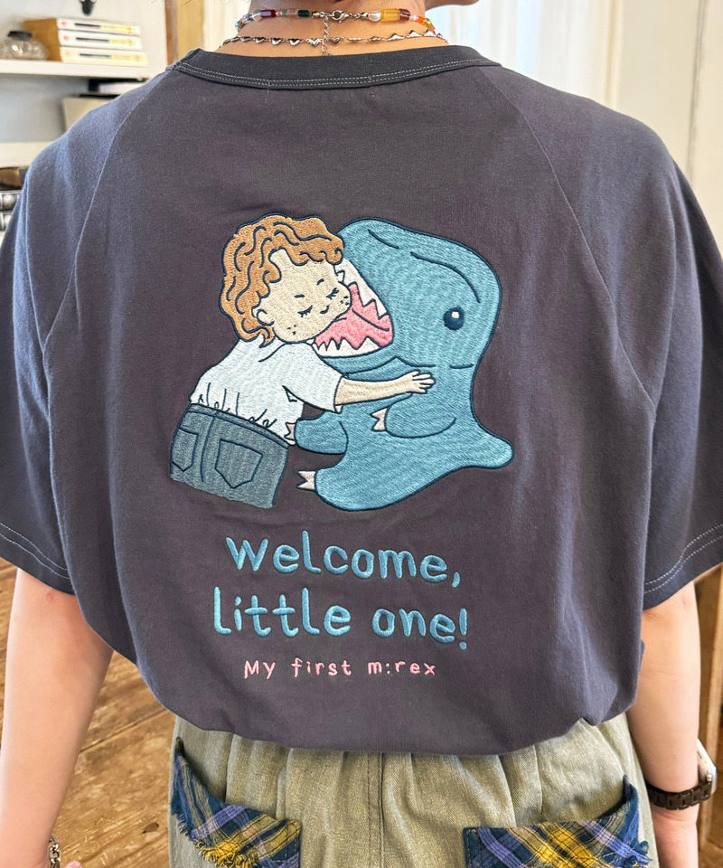 My first m:rex刺しゅうラグランTEE 詳細画像 ブラック系 8