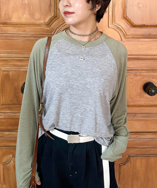 ロゴパーツ ラグランロンTEE 詳細画像