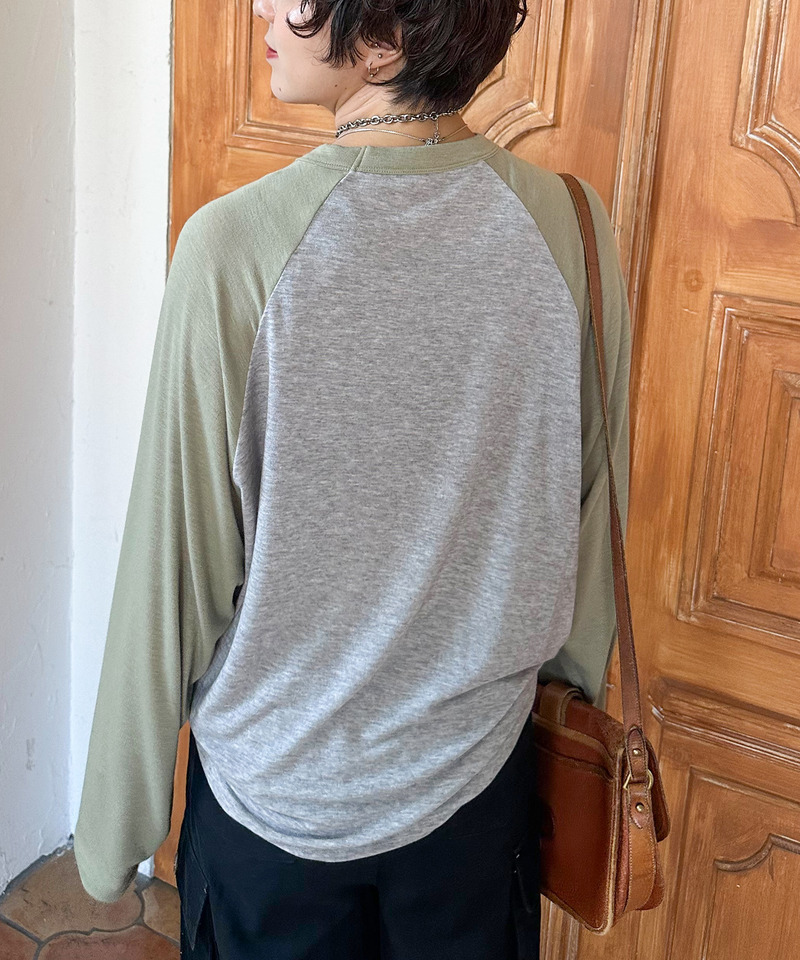 ロゴパーツ ラグランロンTEE 詳細画像 カーキ 5
