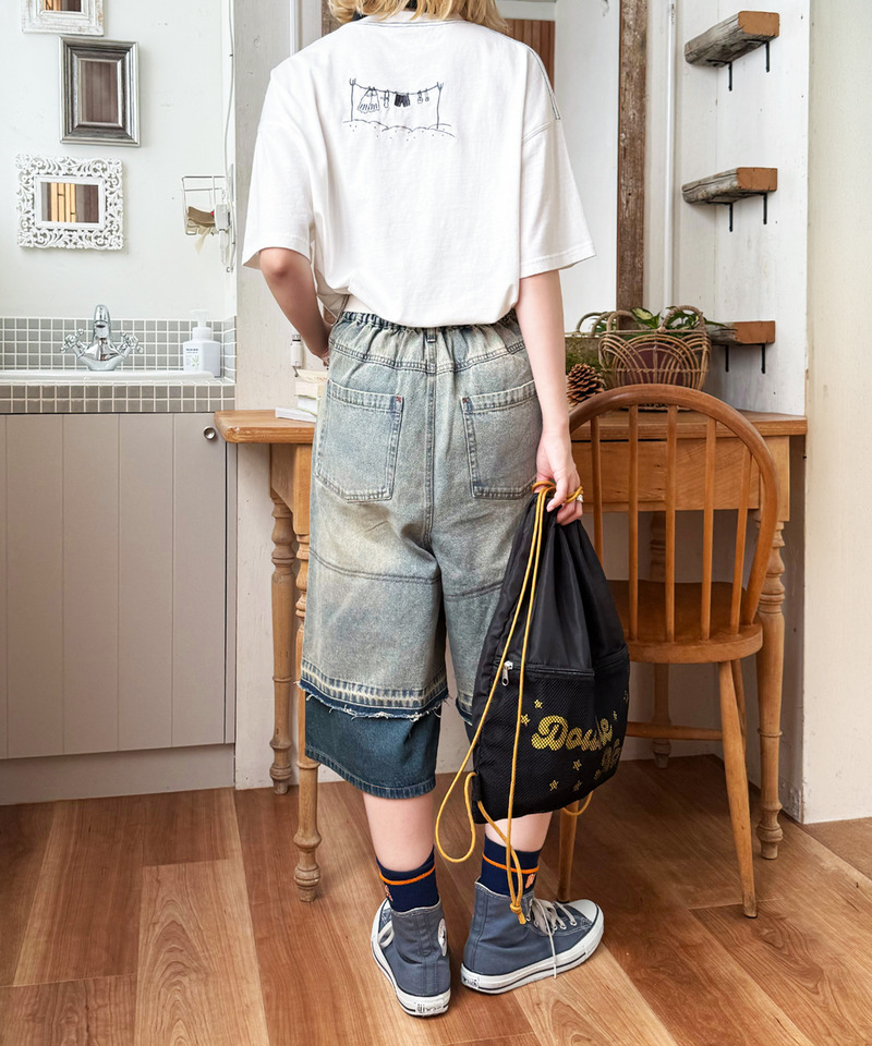 【EC限定REVIVAL】魚とシュノーケリングしたい恐竜刺しゅうTEE 詳細画像 オフホワイト 7