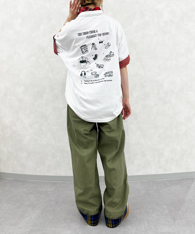 【EC限定REVIVAL】Travel Item BACK刺しゅうTEE 詳細画像 オフホワイト 10
