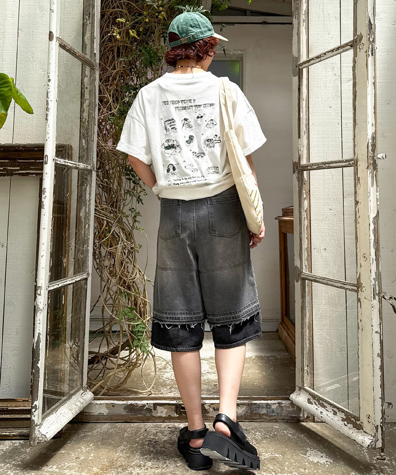 【EC限定REVIVAL】Travel Item BACK刺しゅうTEE 詳細画像 オフホワイト 4