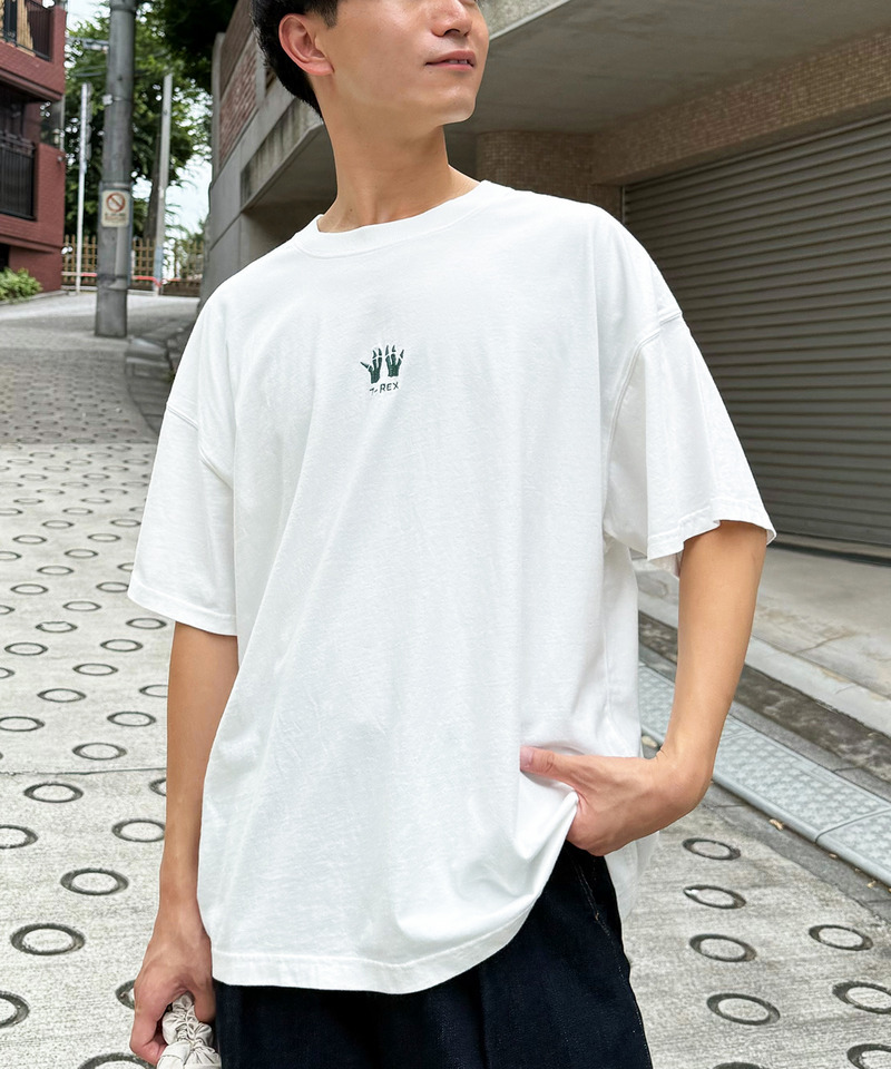 【EC限定REVIVAL】恐竜図鑑BACK刺しゅうTEE 詳細画像 オフホワイト 13