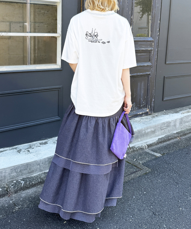 【EC限定REVIVAL】アイスクリーム恐竜刺しゅうTEE 詳細画像 オフホワイト 13