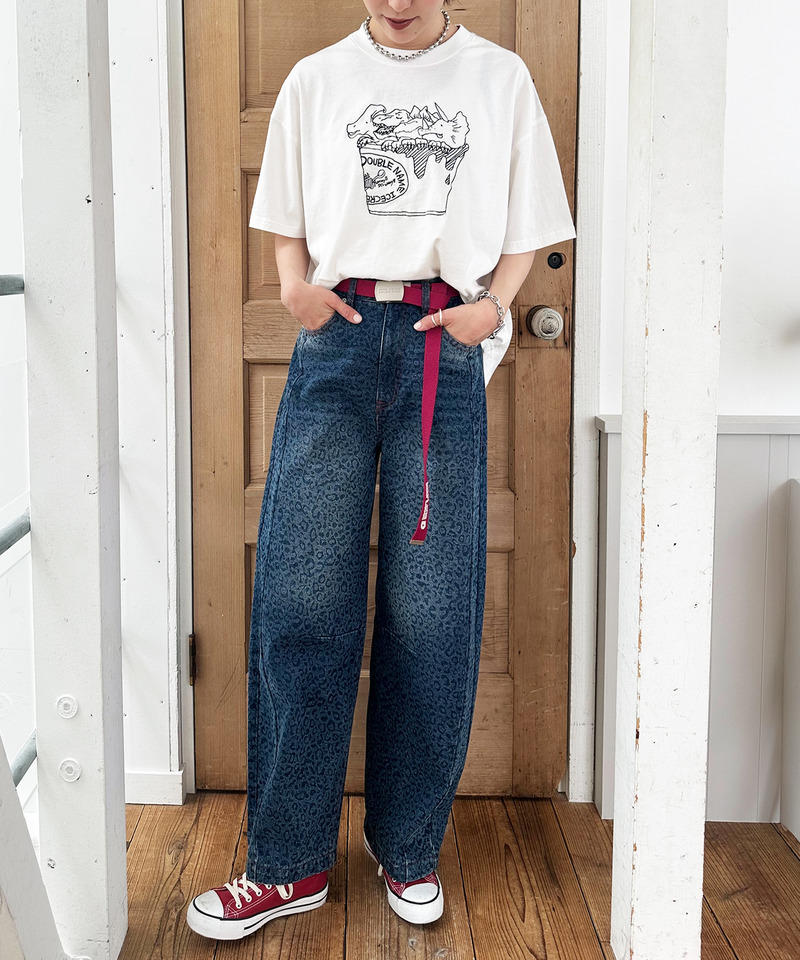 【EC限定REVIVAL】アイスクリーム恐竜刺しゅうTEE 詳細画像 オフホワイト 17