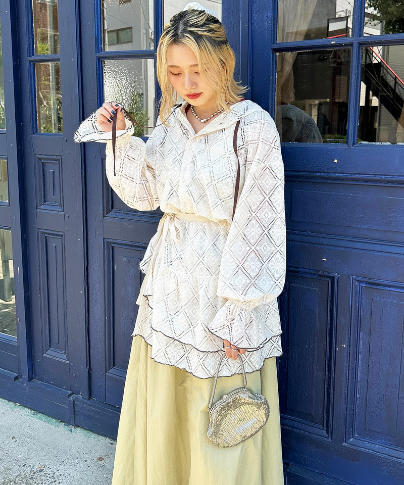 レースフーディシャツ 詳細画像 オフホワイト 18