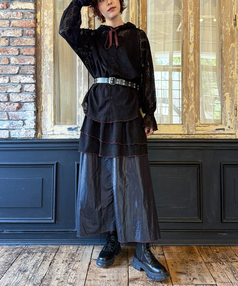 レースフーディシャツ 詳細画像 ブラック 15