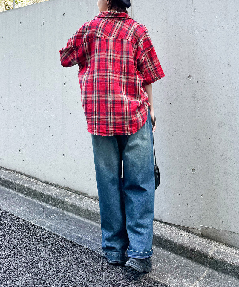 ダブルフェイスチェック リバーシブルシャツ 詳細画像 レッド 13