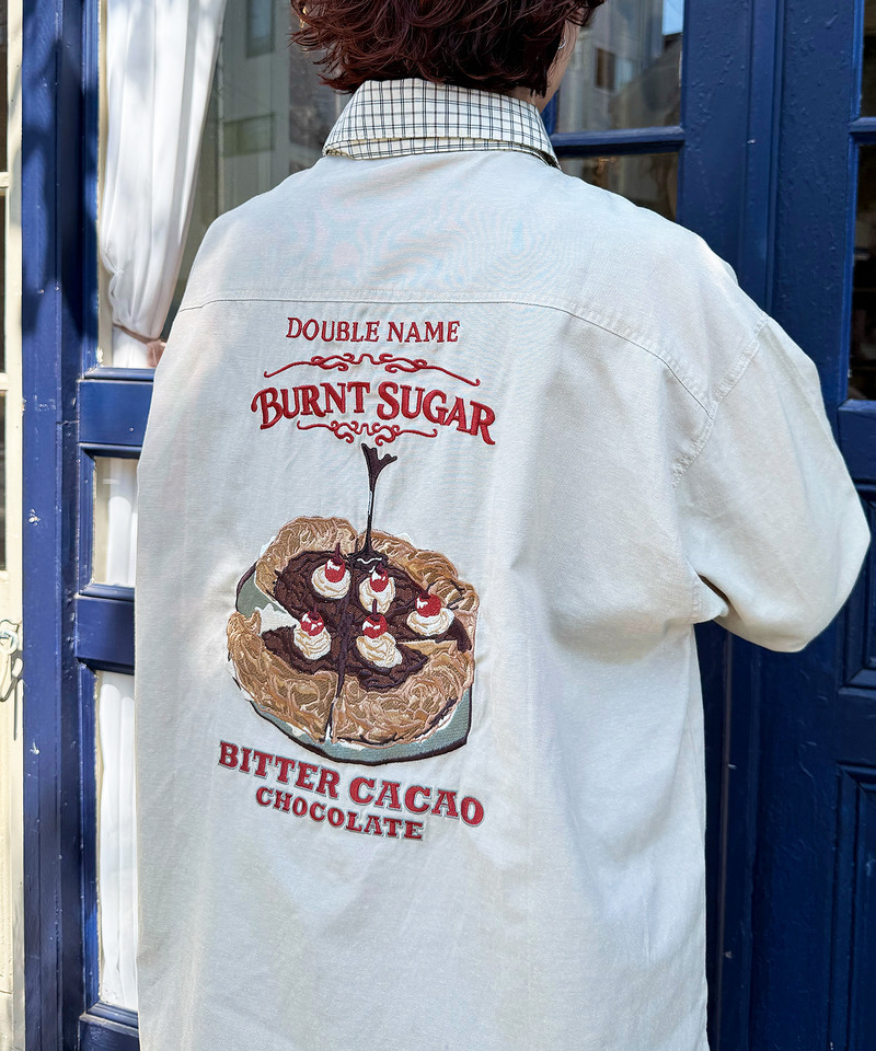BURNT SUGAR BACK刺しゅうクレリックチュニックシャツ 詳細画像 ベージュ 10
