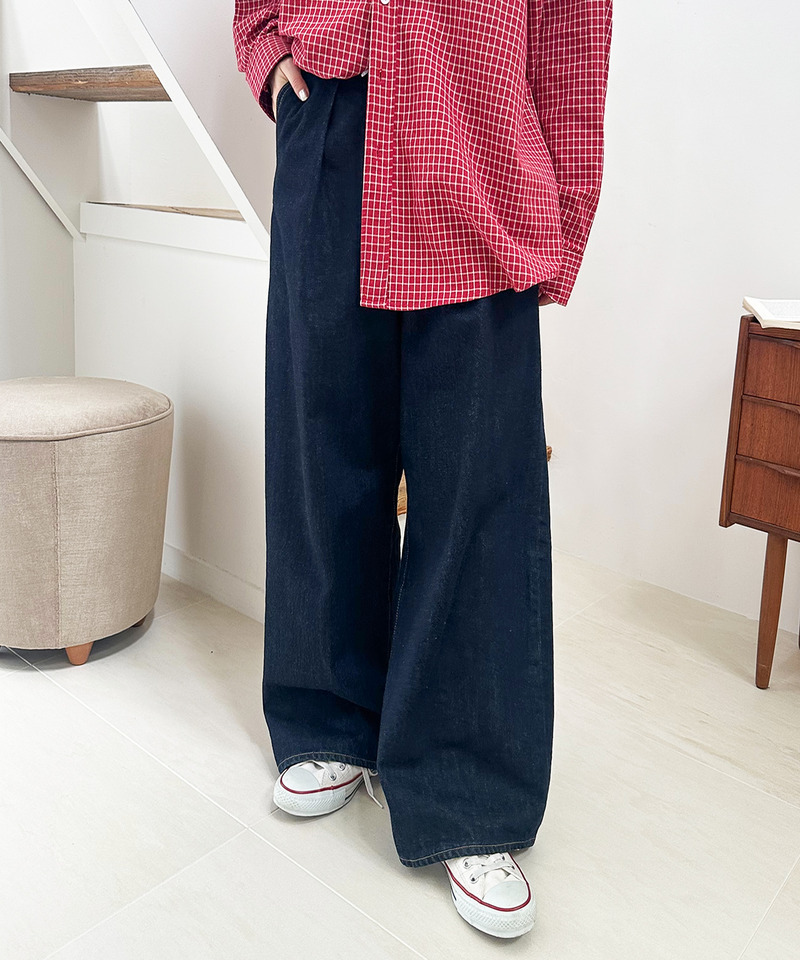 デニムバギーパンツ 詳細画像 インディゴ 3