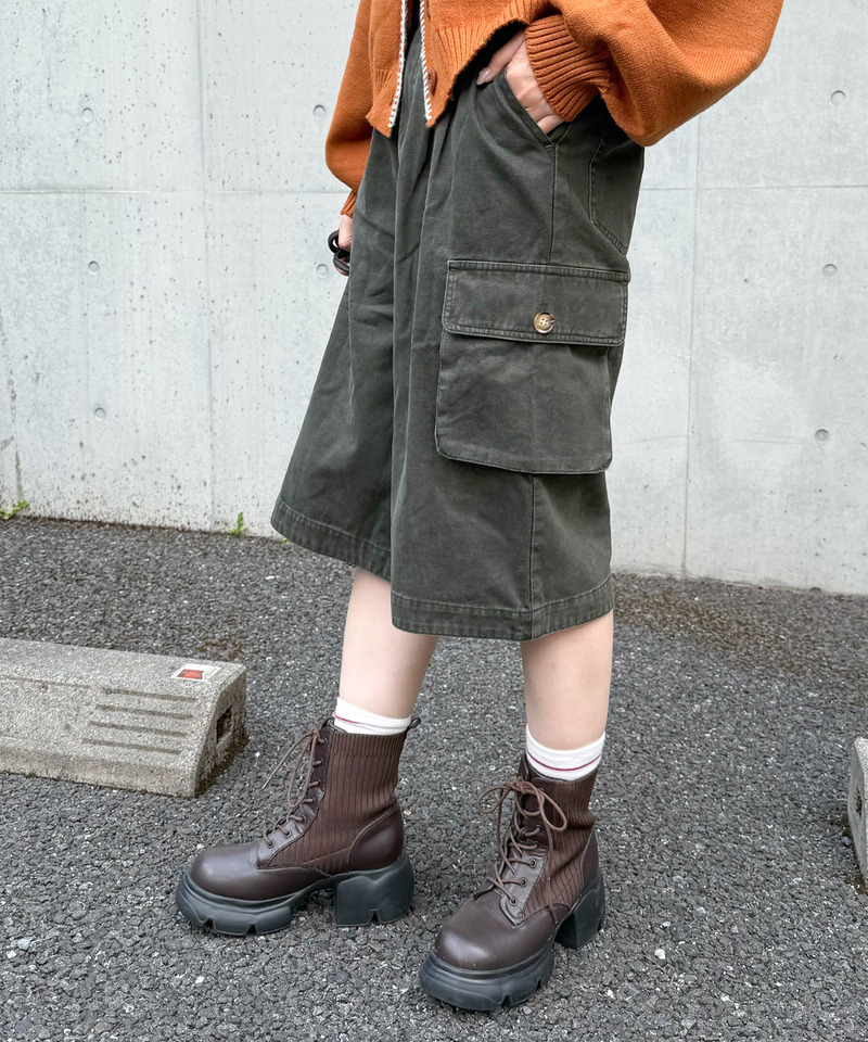 バミューダカーゴパンツ 詳細画像 カーキ 2