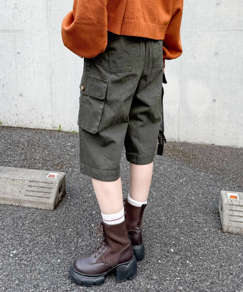 バミューダカーゴパンツ 詳細画像 カーキ 3