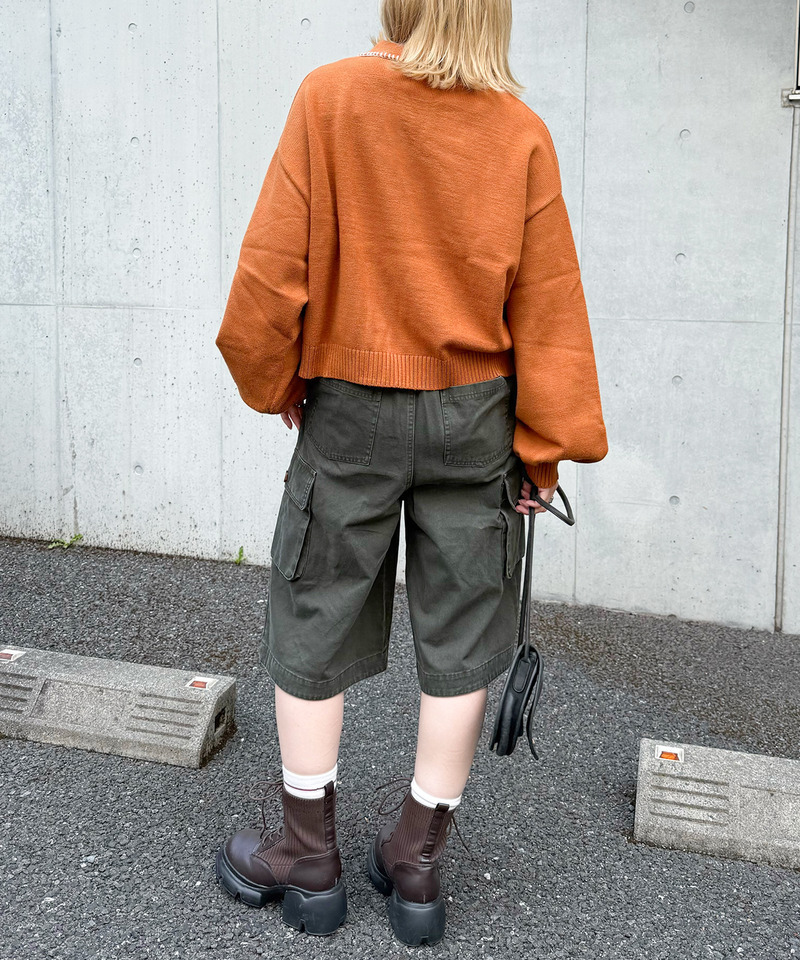 バミューダカーゴパンツ 詳細画像 カーキ 6