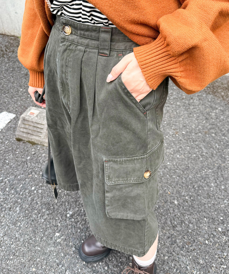 バミューダカーゴパンツ 詳細画像 カーキ 9