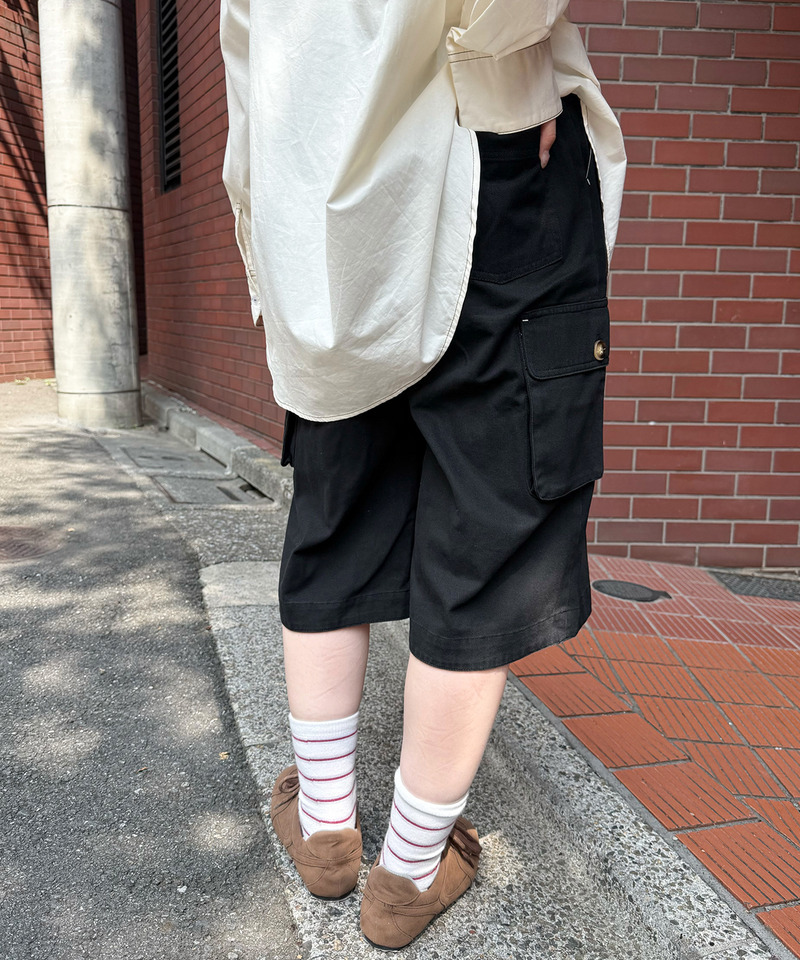 バミューダカーゴパンツ 詳細画像 ブラック 4